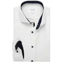 Eterna Langarmhemd "COMFORT FIT", Herren, Gr. 50, Normalgrößen, weiß, Twill, 100% Baumwolle, normal, Manschette, Hemden Langarmhemd, NON IRON (bügelfrei)