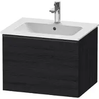 Duravit D-Neo Waschtischunterbau wandhängend, 610x440x462mm, 1 Auszug, mit Griff Diamantschwarz, DE42610BD160000, Farbe: Eiche Schwarz Matt Dekor