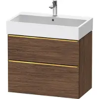 Duravit D-Neo bâti-support lavabo suspendu,784x625x442mm, 1 tiroir, avec poignée or poli, DE4373034210000