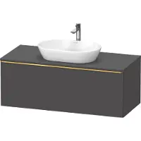 Duravit D-Neo, Konsolenwaschtischunterbau wandhängend, 1200x459x550mm, 1x Auszug, mit Griff Gold poliert, DE4949034490000