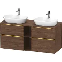 Duravit D-Neo Meuble sous-vasque sur console suspendu (découpe côté contributif), 1400x664x550mm, 2 tiroirs