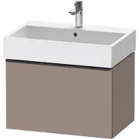 Duravit D-Neo Waschtischunterbau wandhängend, 684x440x442mm, 1 Auszug, mit Griff Diamantschwarz, DE42720BD430000, Farbe: Basalt Matt Dekor