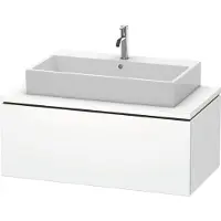 Duravit L-Cube Waschtischunterbau für Konsole, wandhängend, 1 Auszug, 1020x400x547mm, LC581408484, Farbe: Weiß Supermatt Dekor