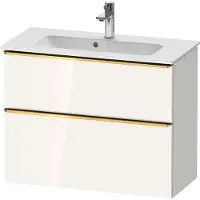 Duravit D-Neo bâti-support lavabo suspendu, Compact, 810x625x372mm, 1 tiroir, avec poignée or poli
