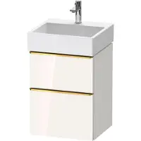Duravit D-Neo bâti-support lavabo suspendu, 484x625x442mm, 1 tiroir, avec poignée or poli, DE4370034220000