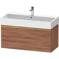 Duravit D-Neo bâti-support lavabo suspendu,984x440x442mm, 1 tiroir, avec poignée or poli, DE4274034790000