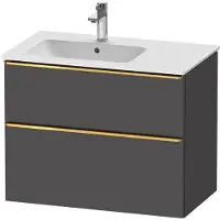 Duravit D-Neo bâti-support lavabo suspendu, 810x625x462mm, 1 tiroir, avec poignée or poli, DE4366034490000