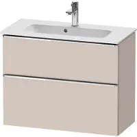 Duravit D-Neo Waschtischunterbau wandhängend, Compact, 810x625x372mm, 1 Auszug, 1 Schubkasten, mit Griff Chrom, DE4369010910000, Farbe: Taupe Matt Dekor