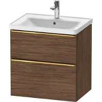 Duravit D-Neo bâti-support lavabo suspendu, 634x625x452mm, 1 tiroir, avec poignée or poli, DE4354034210000