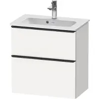 Duravit D-Neo bâti-support lavabo suspendu, Compact, 610x625x372mm, 1 tiroir, avec poignée noir diamant