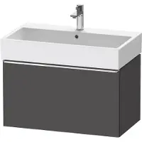 Duravit D-Neo Waschtischunterbau wandhängend, 784x440x442mm, 1 Auszug, mit Griff Chrom, DE4273010490000, Farbe: Graphit Matt Dekor