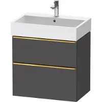 Duravit D-Neo bâti-support lavabo suspendu, 684x625x442mm, 1 tiroir, avec poignée or poli, DE4372034490000