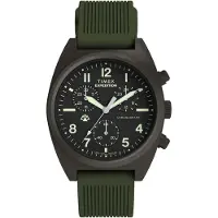 Timex Quarzuhr "Expedition Capstone Chronograph", grün (grün, grün), Armbanduhren, Herren, gunfarben, Quarzuhr, Armbanduhr, Herrenuhr, Silikonarmband, analog, Tag, Beleuchtung