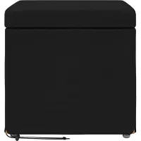 vidaXL Hocker Schwarz 41 x 41 x 40 cm Stoff und Pressholz