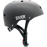 Motus Silber-schwarzer Fahrradhelm - Größe S