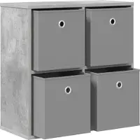 vidaXL Sideboard Betongrau 59,5 x 27 x 57 cm