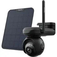 Reolink Altas PT Ultra+Solarpanel, 4K 8MP WiFi 6 Akku Überwachungskamera, 360° PT Auto-Tracking, ColorX Nachricht, 10s Voraufzeichnung, Schwarz