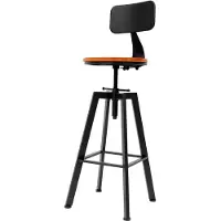 StarTech.com Barhocker - 2er Set - Drehbar - Höhenverstellbar 64–84 cm - Holz & Eisen - Gepolsterter Sitz - Sitz Ø 30 cm - Tragkraft 100 kg - Schwarz