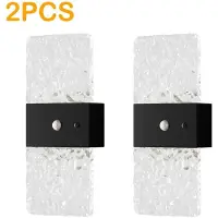 StarTech.com Innen Wandlampen - LED Wandleuchte 2er Set - Bewegungsmelder - USB wiederaufladbar - Stufenlos dimmbar - Kabellos - Schwarz