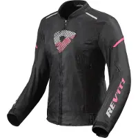 REV'IT! Revit Sprint H2O Damen Motorrad Textiljacke, schwarz/pink, 38