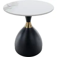 Kondela Couchtisch Odis New - weißer Marmor / schwarz