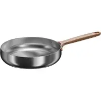 Berghoff Home Bratpfanne Ø 24 cm Edelstahl, PTFE frei, für Induktion Gas Elektro Keramik, Roségold Griffe, Warm Blush