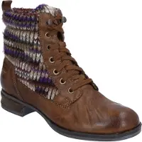 Josef seibel Stiefelette "Sanja 17, cognac-kombi", Damen, Gr. 38, braun (cognac, kombi), Obermaterial: 80% Rindsleder Leather cow. 20% Textilmaterial TEXMAT., Schuhe Stiefelette