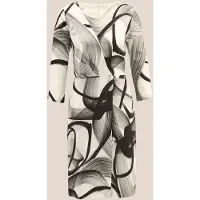 MADELEINE Sommerkleid "Kleid Wickelkleid mit Grafikprint, 3/4-Arm"