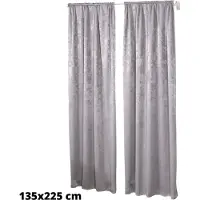 OEM Gordijnen aus 100% Polyester - Lichtgrijs - 135x225cm - Verduisterend & Thermisch