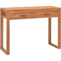 Syfax Schreibtisch mit 2 Schubladen 100x40x75 cm Teakholz