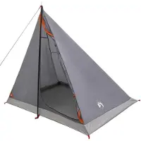 vidaXL Trekkingzelt 2 Personen Grau und Orange