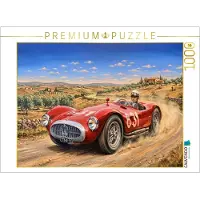 CALVENDO Puzzle Der Italiener Siro Sirbaci am Steuer eines Maserati A6GCS bei der Mille Miglia 1955 | 1000 Teile Lege-Größe 64 × 48 cm Foto-Puzzle für glückliche Stunden