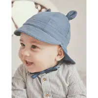 Huttelihut - Kid's Summer Hat Ears Muslin - Hut Gr 52 cm - 2-4 Years blau