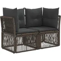 vidaXL Gartensofa-set 8 stk. 8-Sitzanzahl Grau Poly-Rattan