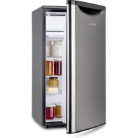 Klarstein Yummy - Kühlschrank, mit Gefrierfach, , Kühlmittel: R600a, 42 dB, 1 x Gitterboden, inkl. Tropfschale, 90 L, Gefrierfach: 8 Liter, Kühlschrank: 90 L, Silber