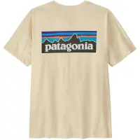 Patagonia T-Shirt Herren P-6 Logo Undyed Natural-S