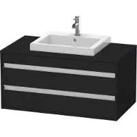 Duravit Ketho Konsolenwaschtischunterbau wandhängend, 1000x496x550 mm, 2 Schubkästen, für Einbauwaschtisch mittig, KT675501616, Farbe: Eiche Schwarz Dekor