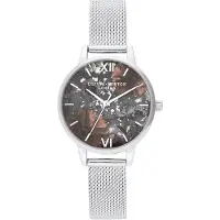 Olivia Burton Analog Quarzuhr für Damen Kollektion Celestial mit Silbernes Edels