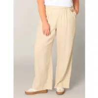 Base Level Curvy Leinenhose "Yula" Sommerhose, Leinen-Viskose-Mix, mit elastischem Bund