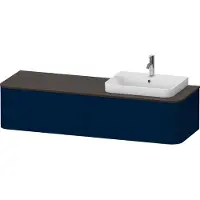Duravit Waschtischunterschrank o. ES Happy D.2 Plus 35,4x160cm, 2 Ausz., BP r, blau s-matt