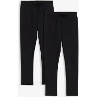 Bonprix Thermoleggings , Mädchen, Gr. 104/110, N-Gr, schwarz, Obermaterial: 95% Baumwolle, 5% Elasthan, lang, Hosen Thermoleggings, für Kinder, mit Gummizug