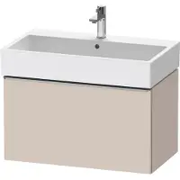 Duravit D-Neo Waschtischunterbau wandhängend, 784x440x442mm, 1 Auszug, mit Griff Edelstahl gebürstet, DE4273070910000, Farbe: Taupe Matt Dekor
