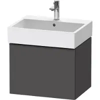 Duravit D-Neo bâti-support lavabo suspendu, 584x440x442mm, 1 tiroir, avec poignée diamant noir