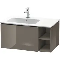 Duravit L-Cube Waschtischunterbau wandhängend, 1 Auszug, Regalelement seitlich, Becken links, 820x400x481mm, LC619108989