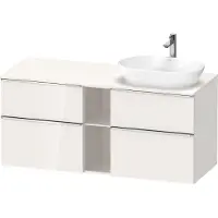 Duravit Waschtischunterschrank D-Neo 140x55cm, 2 SBK, 2 A, B re, chr/we hgl