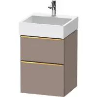 Duravit D-Neo bâti-support lavabo suspendu, 484x625x442mm, 1 tiroir, avec poignée or poli, DE4370034430000