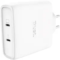 Trust Maxo USB-C-GaN-Ladegerät 100 W mit 2 Anschlüssen, Drinnen, AC, 20 V, 2 m, Weiß
