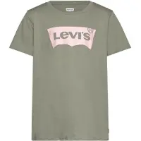 Levi's T-Shirt KIDS "LVG BATWING TEE", Mädchen, Gr. 12 (152), grün (shadow), Jersey, Obermaterial: 100% Baumwolle, Basic schmal hüftlang, Rundhals, abgesteppte Kante, Shirts T-Shirt, for GIRLS