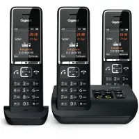 Gigaset COMFORT 550A, Analoges Telefon, Kabelloses Mobilteil, Freisprecheinrichtung, 200 Eintragungen, Anrufer-Identifikation, Schwarz