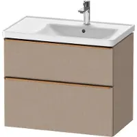 Duravit D-Neo Waschtischunterbau wandhängend, 784x625x452mm, 1 Auszug, 1 Schubkasten, mit Griff Bronze gebürstet, DE4358004750000, Farbe: Leinen Matt Dekor